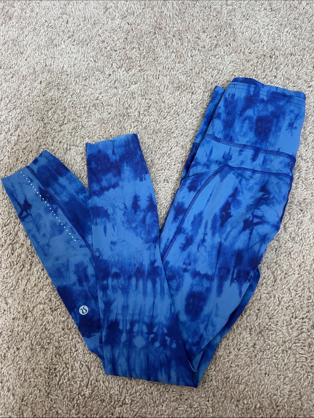 lululemon athletica Blue Tie-Dye Leggings - Picture 6 of 6
